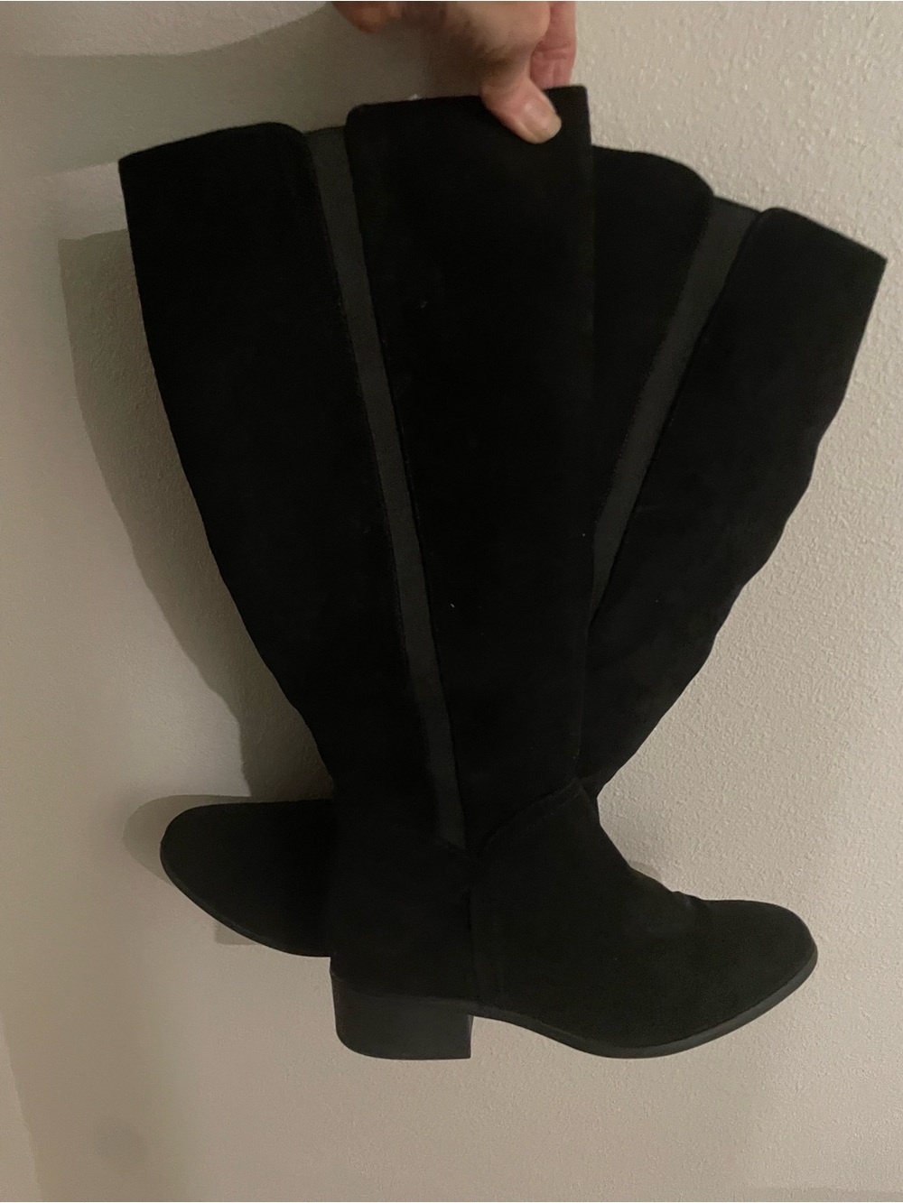 Universal Thread Black Knee High Suede Boots